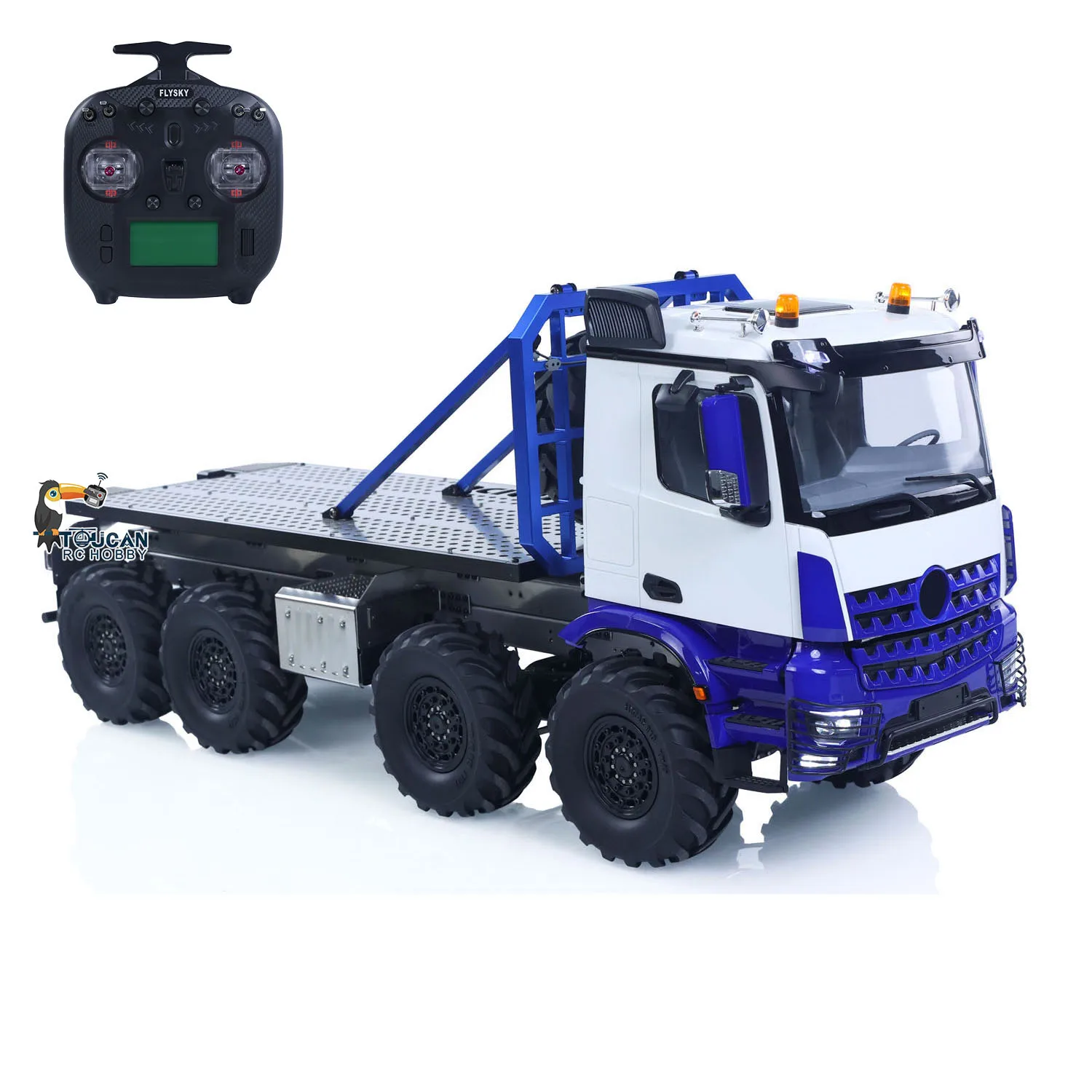1/14 8X8 RC Rock Crawler Cars BZ 3363 Radio Control Off Road Flatbed Truck Model Speelgoed As sloten Stromend Water Licht Achter Lier