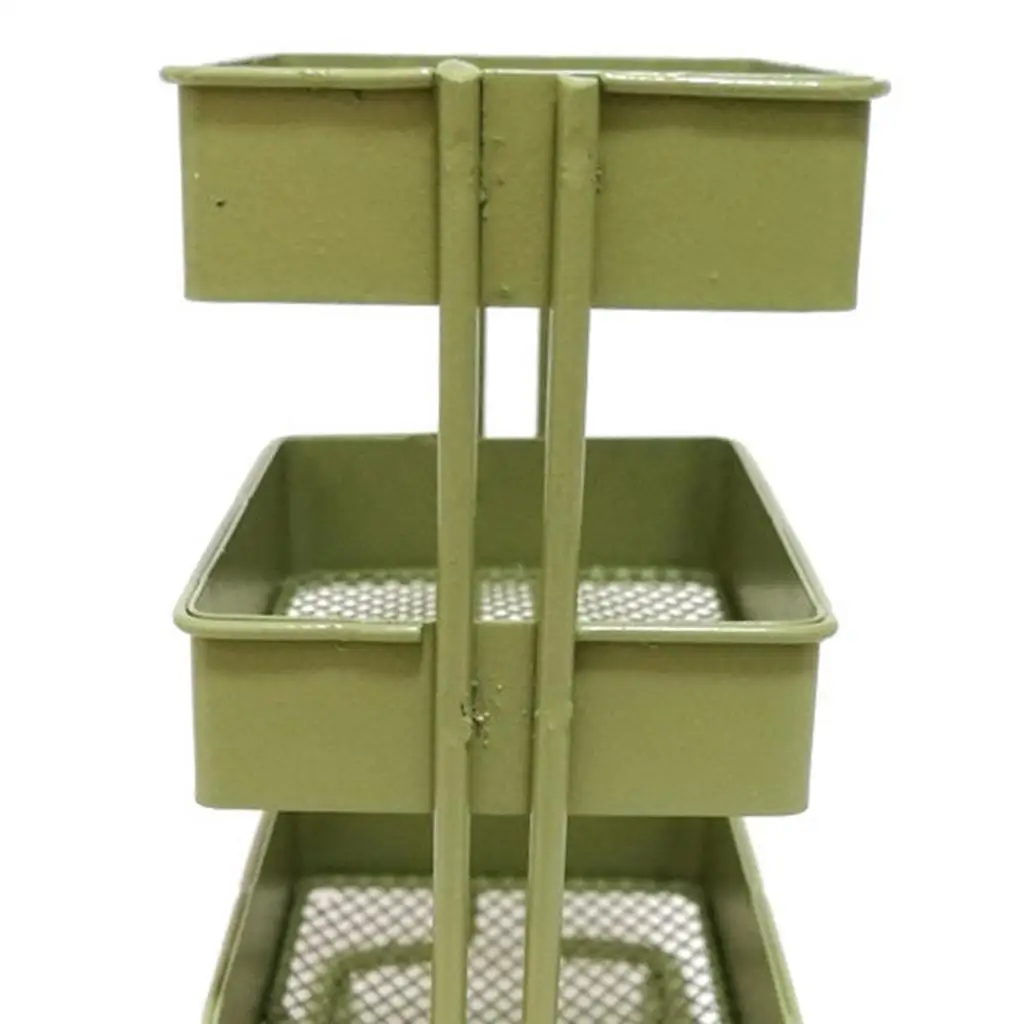 1/12 Miniature Metal Storage Shelf Modern Dollhouse Furniture Display Rack for Dolls Room Kitchen Decoration