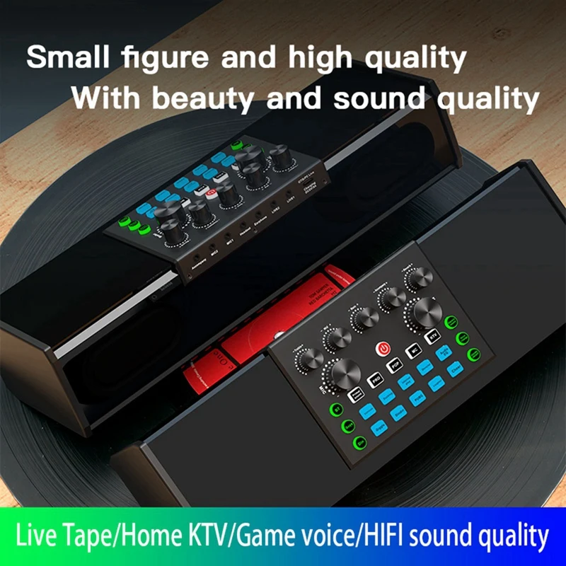 SY168 Sound Card Live Broadcast Speaker Multi-Functional All-In-One Portable Bluetooth Karaoke Machine For Singing