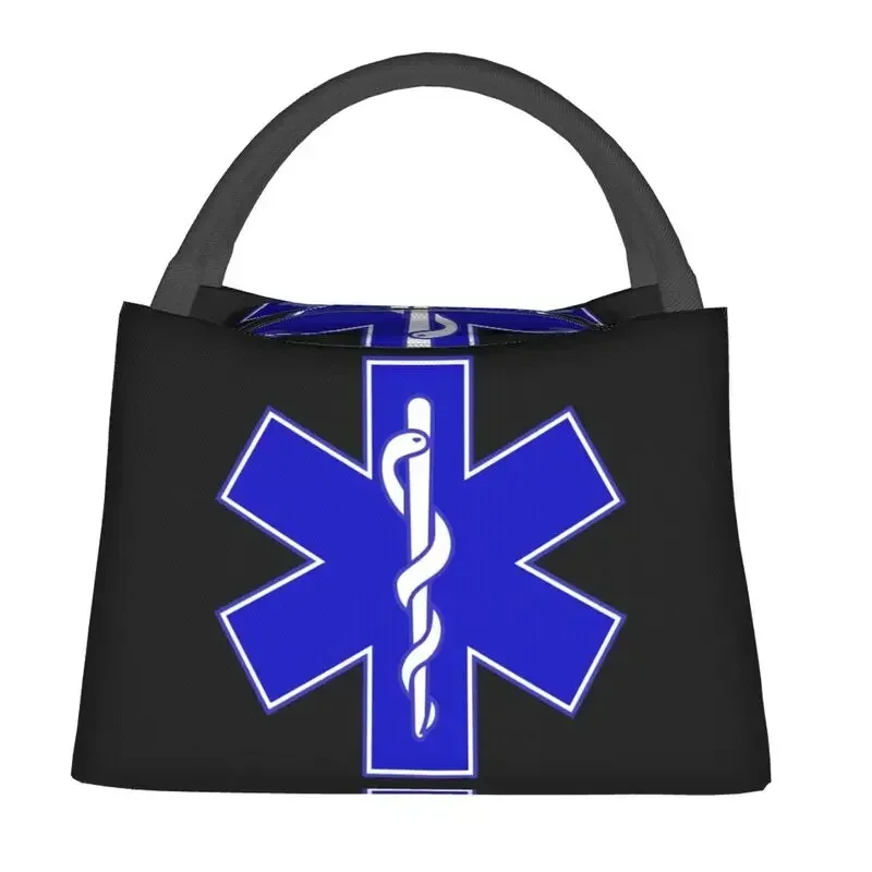 Emt Star Of Life Insulated Lunch Bags for Women Portable Paramedic Thermal Cooler Lunch Box Office Picnic Travel