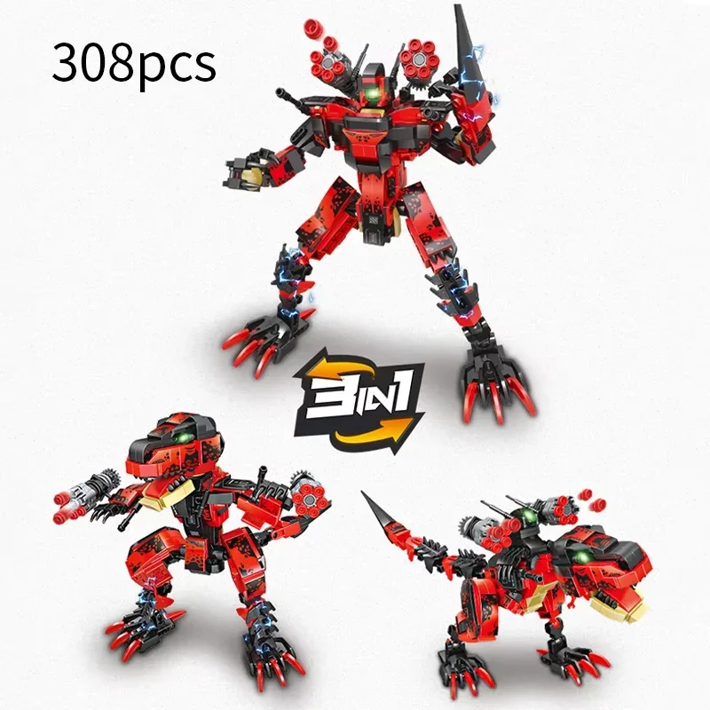 Город 3 в 1 Мир Юрского периода Робот-динозавр Тираннозавр Рекс Трицератопс Строительные блоки Парк Юрского периода Фигурки Кирпичи Игрушки для мальчика Город 3 в 1 Мир Юрского периода Робот-динозавр Тираннозавр Рекс Трицератопс Строительные блоки Парк Юрского периода Фигурки Кирпичи Игрушки для мальчика