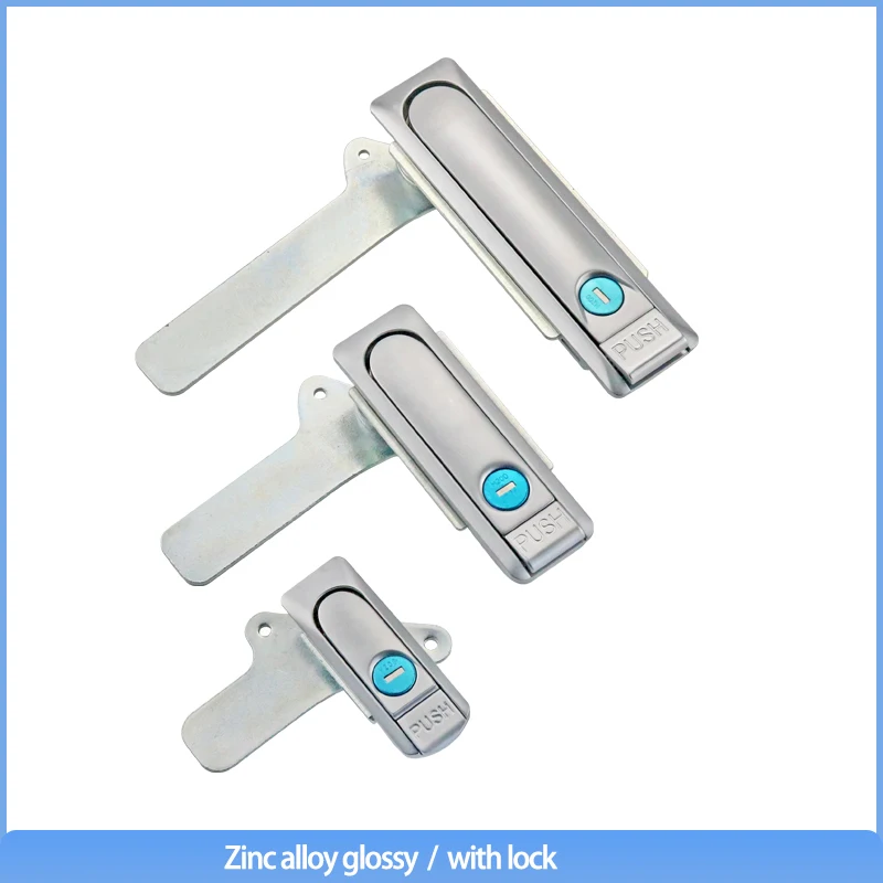 

Zinc Alloy Flat Lock with Push-Button Spring Mechanism for Machinery Cabinets and Flat Surface Doors