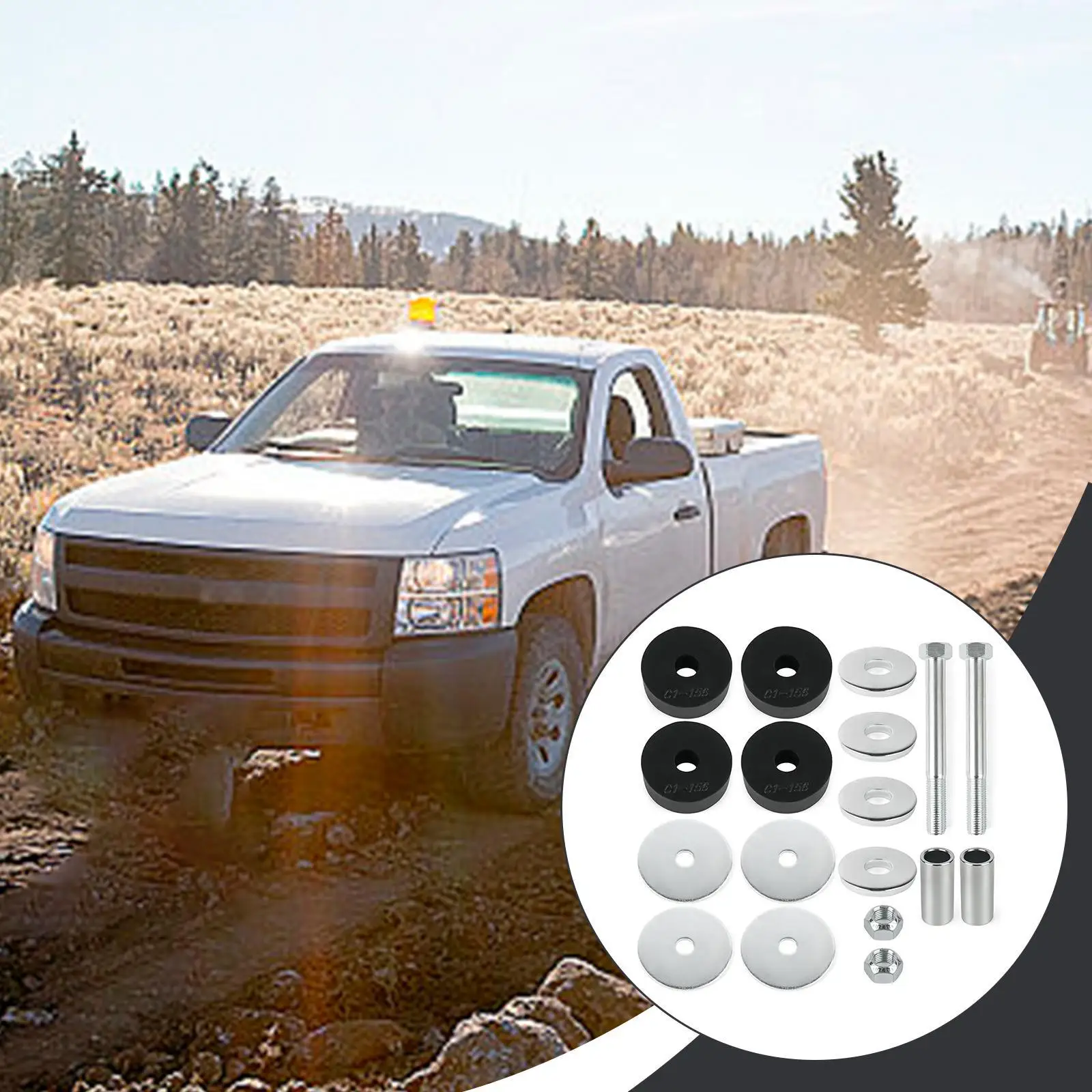 Комплект накладок опорного болта рамы радиатора C4TZ-8125-s Ремонт Простота установки