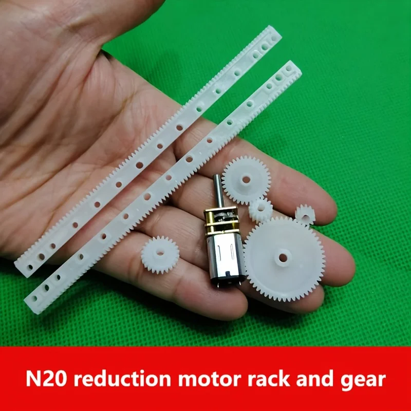 

Gear and Rack Module Matched with N20 Reduction Motor,Linear Transmission Gear and Rack Accessories for Micro DC Reduction Motor