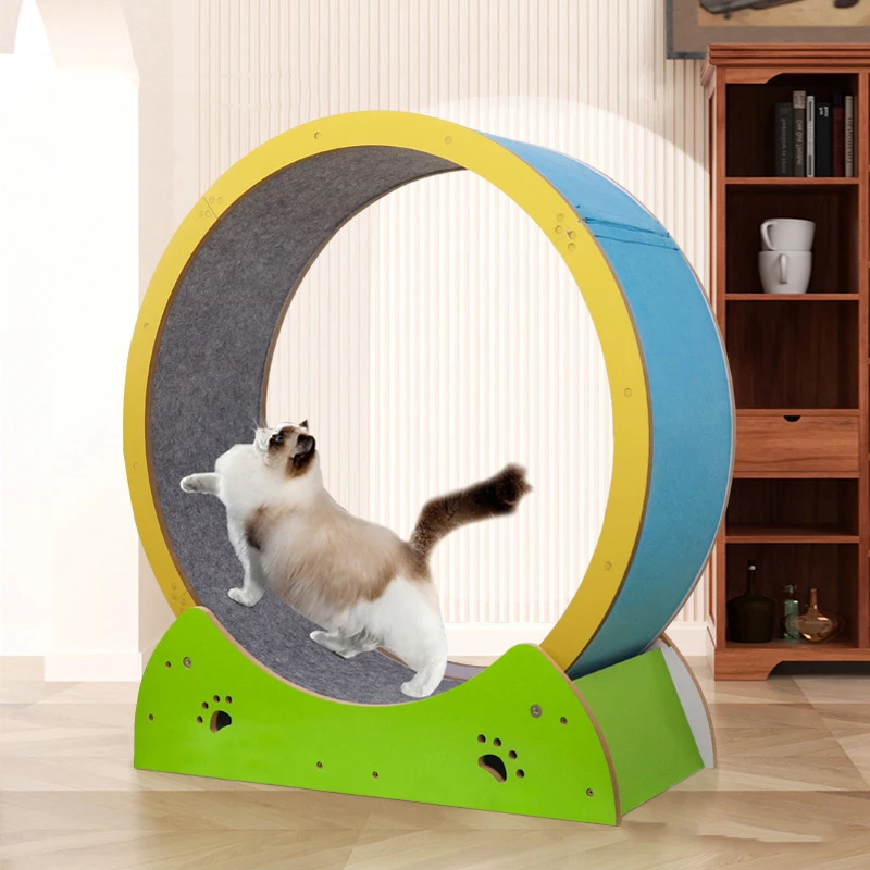 

Factory wholesale interactive Anti-depression pure wood pet tread exercise wheel cat fun treadmill