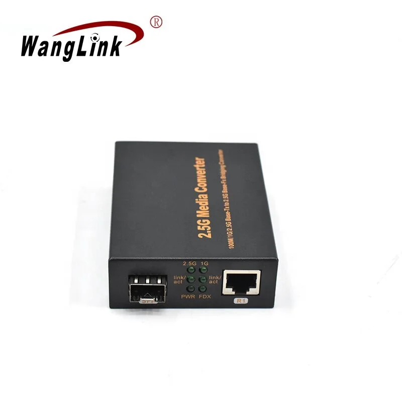 Wanglink-sfpファイバーイーサネットメディアコンバーター、2.5g、rj45、sfpメディアコンバーター