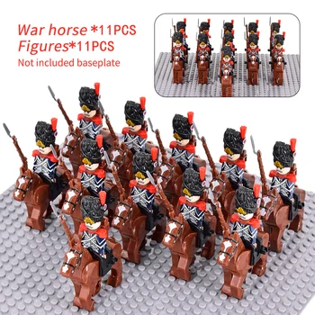 WW2 military french drabritish british soldiers cavalry knights figures army scotland fuisis building blocks weapons bricks toys