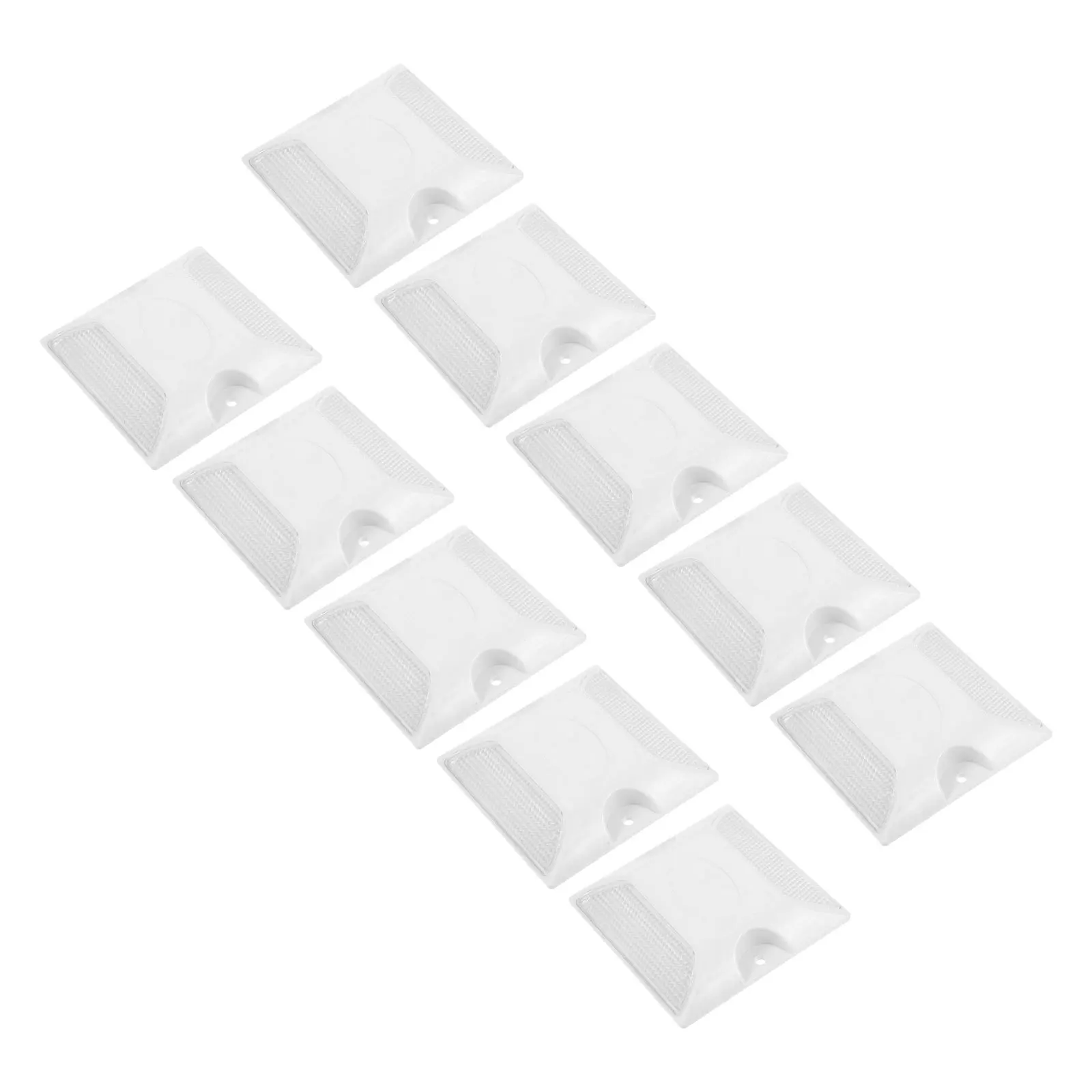10 Stuks Reflecterende Road Stud Markers 4x4 Hoge Zichtbaarheid Bestrating Veiligheid Reflectoren voor Oprit Ingang Plastic Asfalt Studs