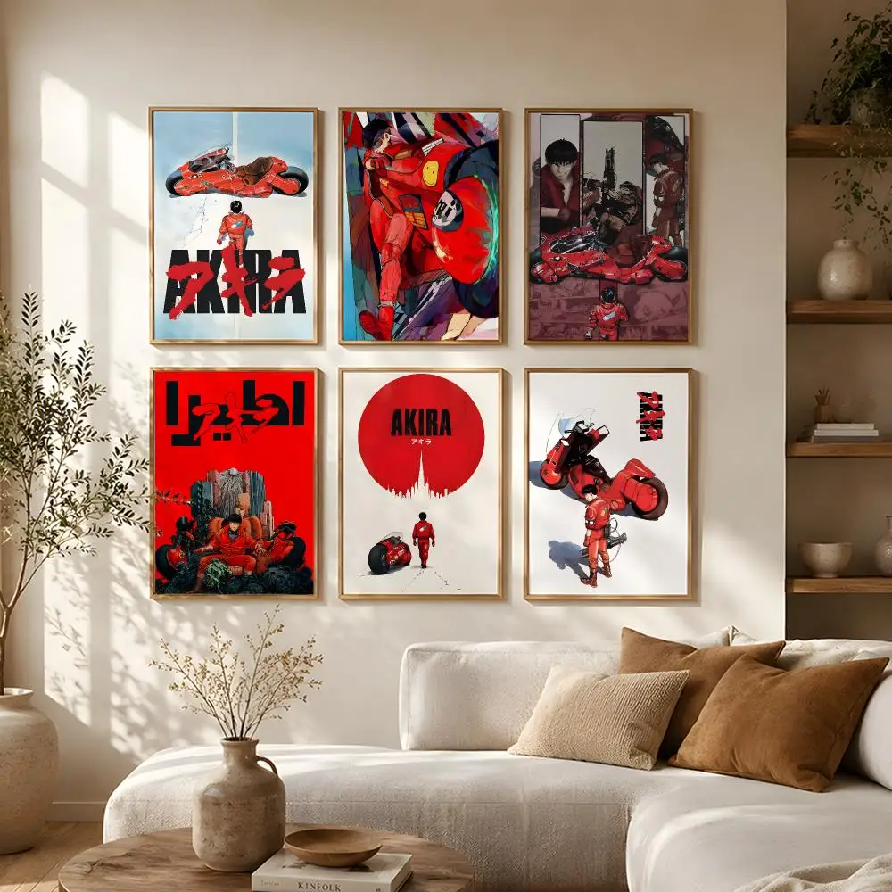 Cyberpunk Anime AKIRA Poster Self-adhesive Waterproof Paper Sticker Art Coffee House Bar Room Wall Decor