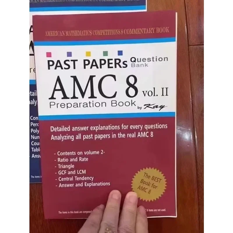 6 Books/set Past Papers Question Bank AMC. 8 Workbook  Learning  Education  Libro