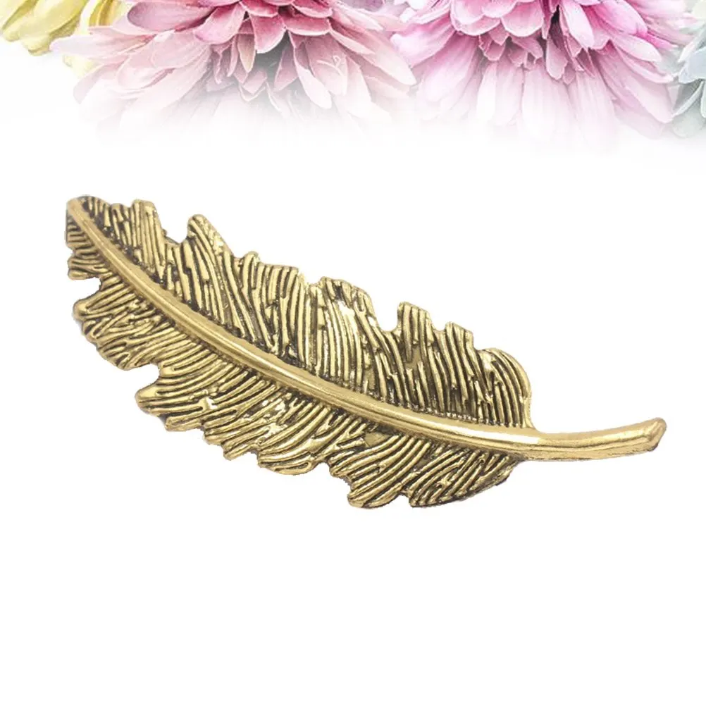 

Handmade Leaf Hairpins Alloy Bridal Hair Clip Wedding Hairpin Gold Crystal Pearl Hair Accessories for Party Prom Graduation