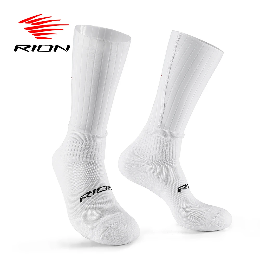 RION Cycling Socks Unisex With Ankle Support Sports Wear Bicycle Running Basketball Athletic Bike Trekking Mid Calf Breathable