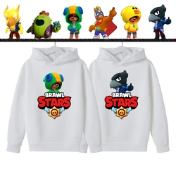 Anime Cartoon Kids Hooded Sweatshirt Printed Leon Poco Crow Tops Boys Girls Winter Warm Pullover Casual Loose Child Clothes