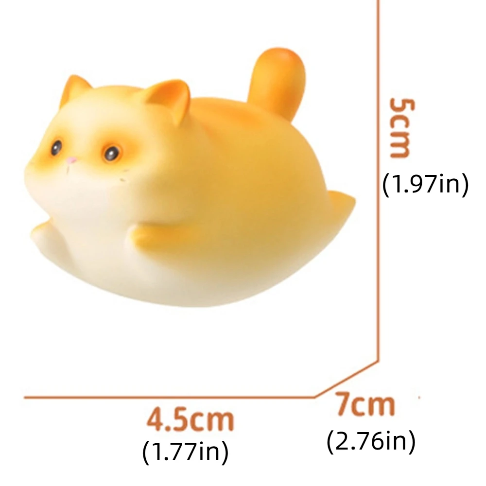 Cat Resin Figure Shake Cat Swinging Doll Chubby Cute Cat Resin Ornament Cartoon Kawaii Cat Car Decorations Home Decor