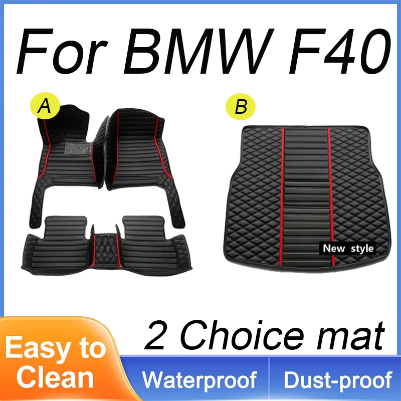 

Custom Automotive Car Floor Mats For BMW F40 2017 2018 2019 2020 2021 Auto Luxury Leather Men Women Car Mats Full Coverage