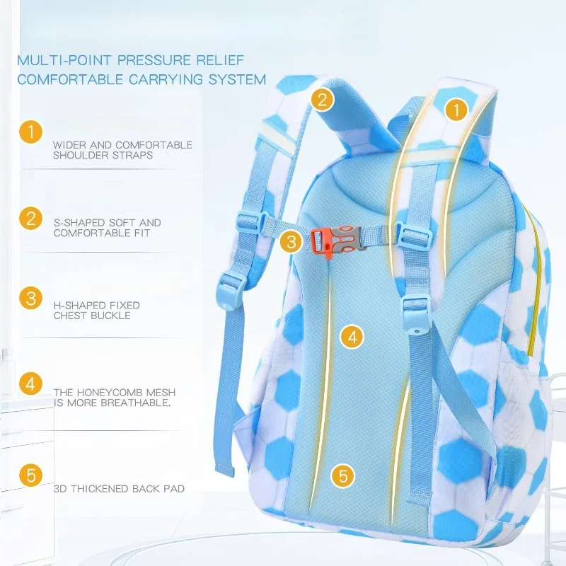 3PCS/SET Backpack Nylon Material Geometric Pattern Backpack Set Wear‑resistant Water‑repellent Fabric Multi‑pocket Travel