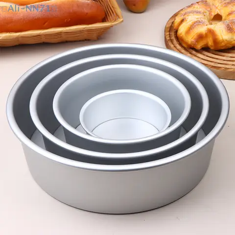 【NN71】4/6/8/10Inch Removable Base Round Cake Pan Aluminum DIY Cakes Pastry Mould Cheesecake Cake Nonstick Tin Kitchen Tools
