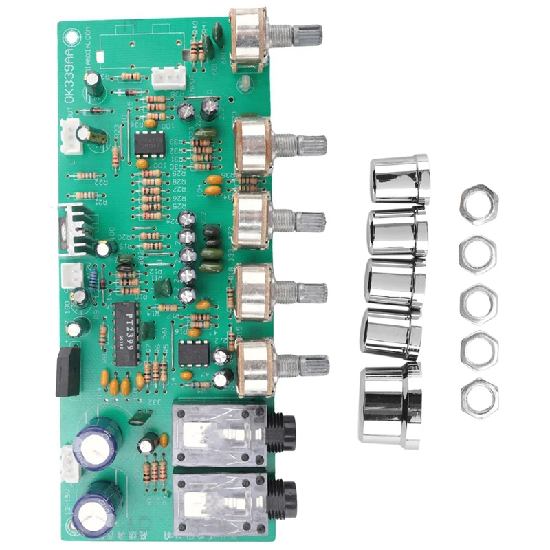 Digital Microphone Amplifier Tone Board PT2399 Karaoke Reverb Preamplifier Board Dual AC12-15V-A22U view 3