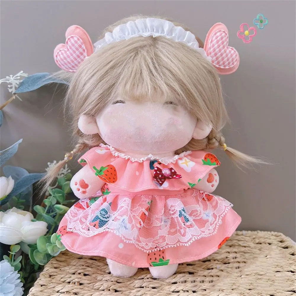 Multicolor Doll Clothes Princess Dress Lolita Maid Attire Miniature Dress Suit Playing House Cosplay Doll Headwear Dress Set