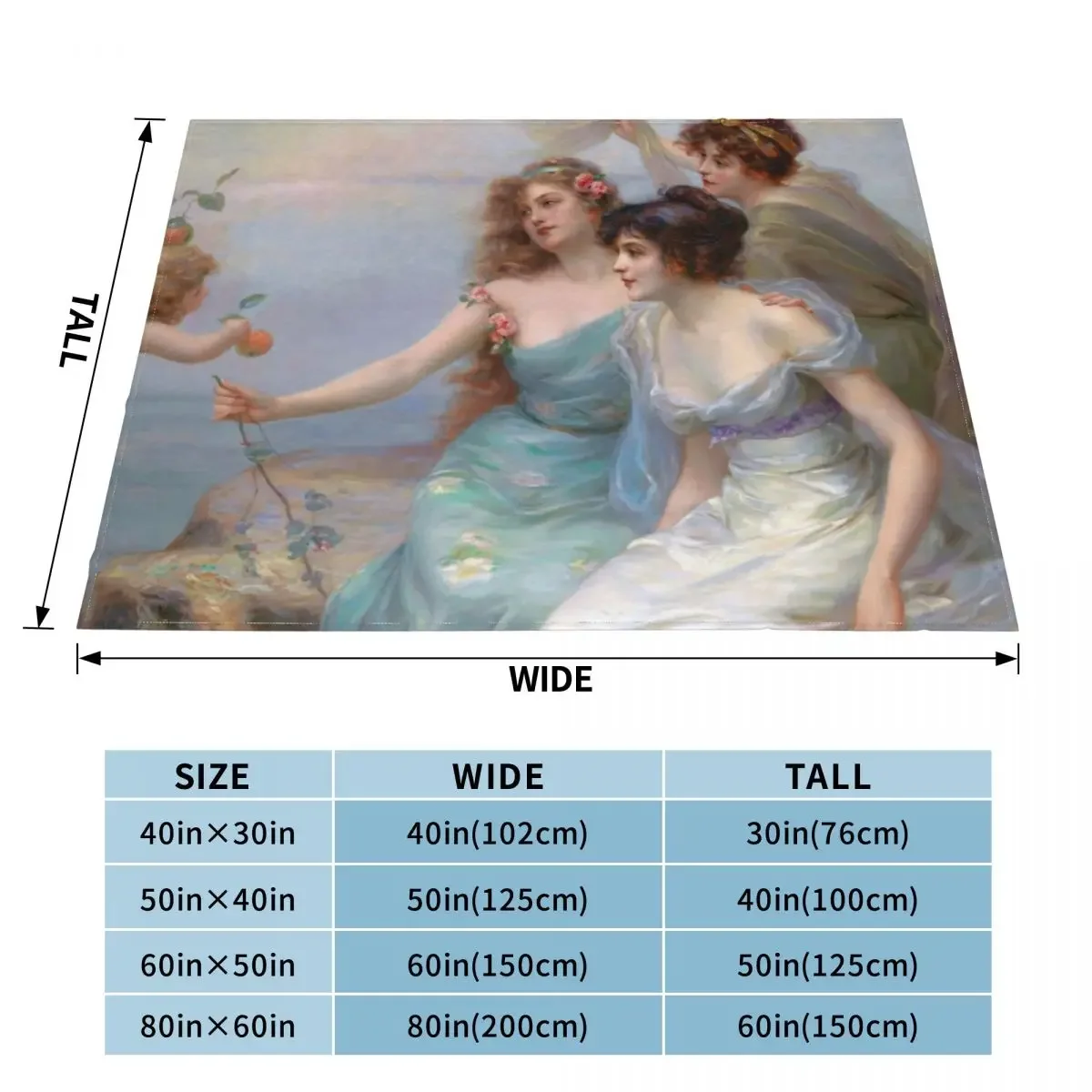 The Three Graces Throw Blanket Luxury Brand Sleeping Bag Blankets