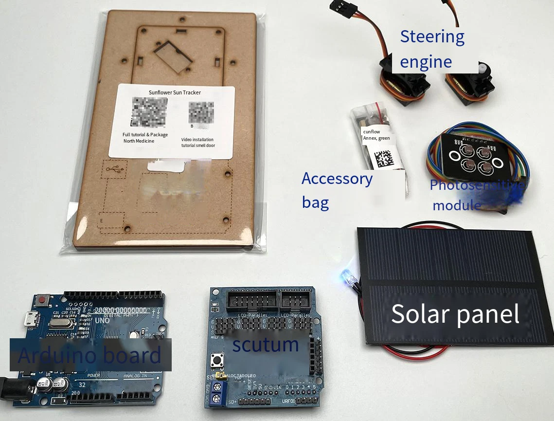 Inteligente Solar Tracking Equipment, Brinquedos STEM, Programação DIY, Peças para Arduino Robot, UNO Aprendizagem, Kit, Robot Gift