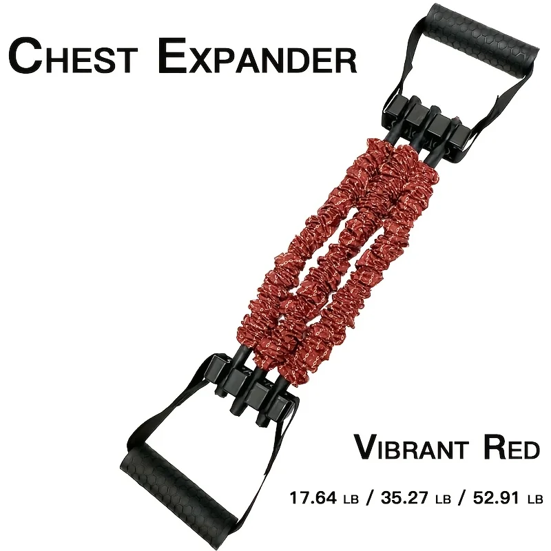 Detachable Tube Chest Expander Pull Rope Multi Resistance Level Portable Home Gym Equipment for Upper Body Strength Training