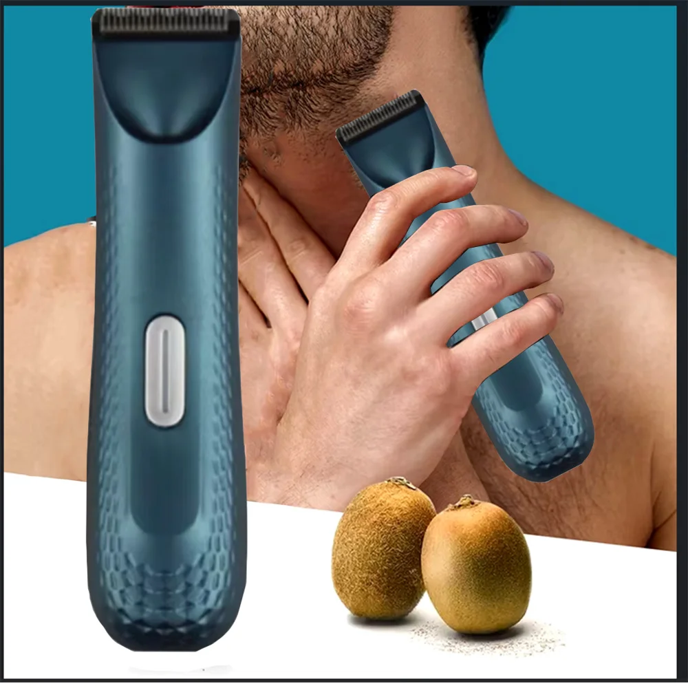 Body Hair Trimmer for Men, Waterproof Groin Hair Trimmer with USB Rechargeable Body Groomer for Male Pubic Hair Hygiene Razor