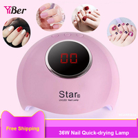 36W 12 LED Nail Dryer UV Lamp Nail Art Gel Drying Auto Sensor Sun Light Smart Timer Home Manicure/Pedicure Machine