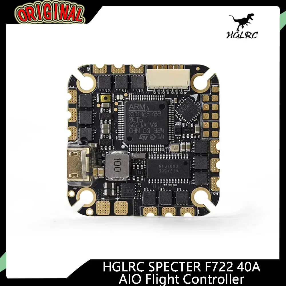 

HGLRC SPECTER F722 40A AIO FC - 4-in-1 ESC, MPU6000, 4-6S, 25.5×25.5mm, for 2-4" FPV Freestyle Drones