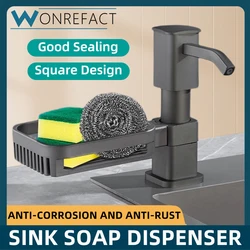 Kitchen Sink Soap Dispenser Extension Tube Detergent Soap Dispenser With Tray Hook Countertop Dishwashing Liquid Soap Dispenser