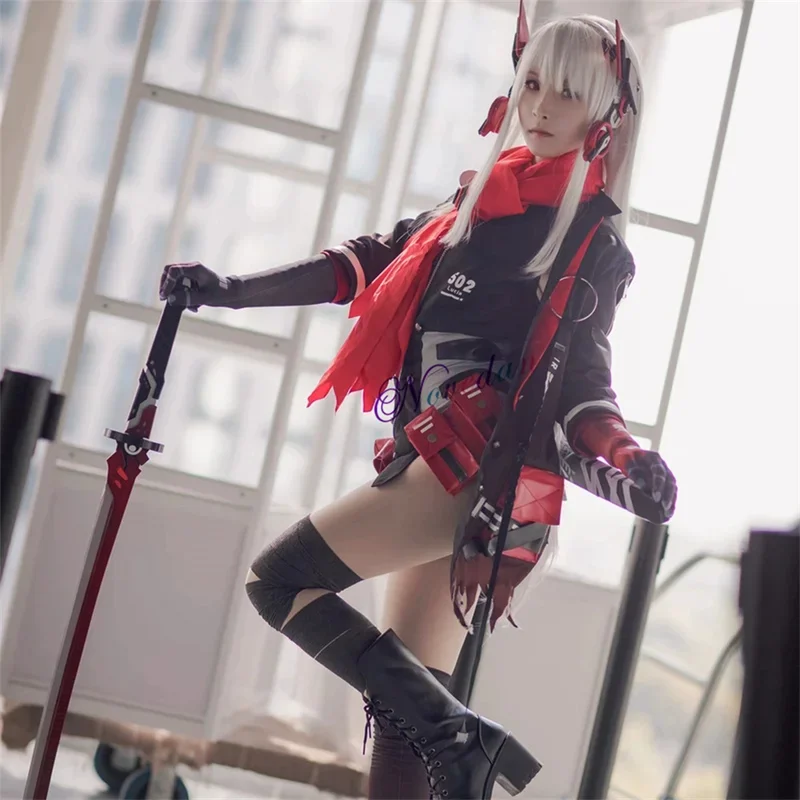 QQ8 لعبة رمادي الغراب معاقبة تأثيري لوسيا قرمزي الهاوية تأثيري حلي موحدة أحذية شعر مستعار أنيمي هالوين زي البدلة Pro5Lk¥