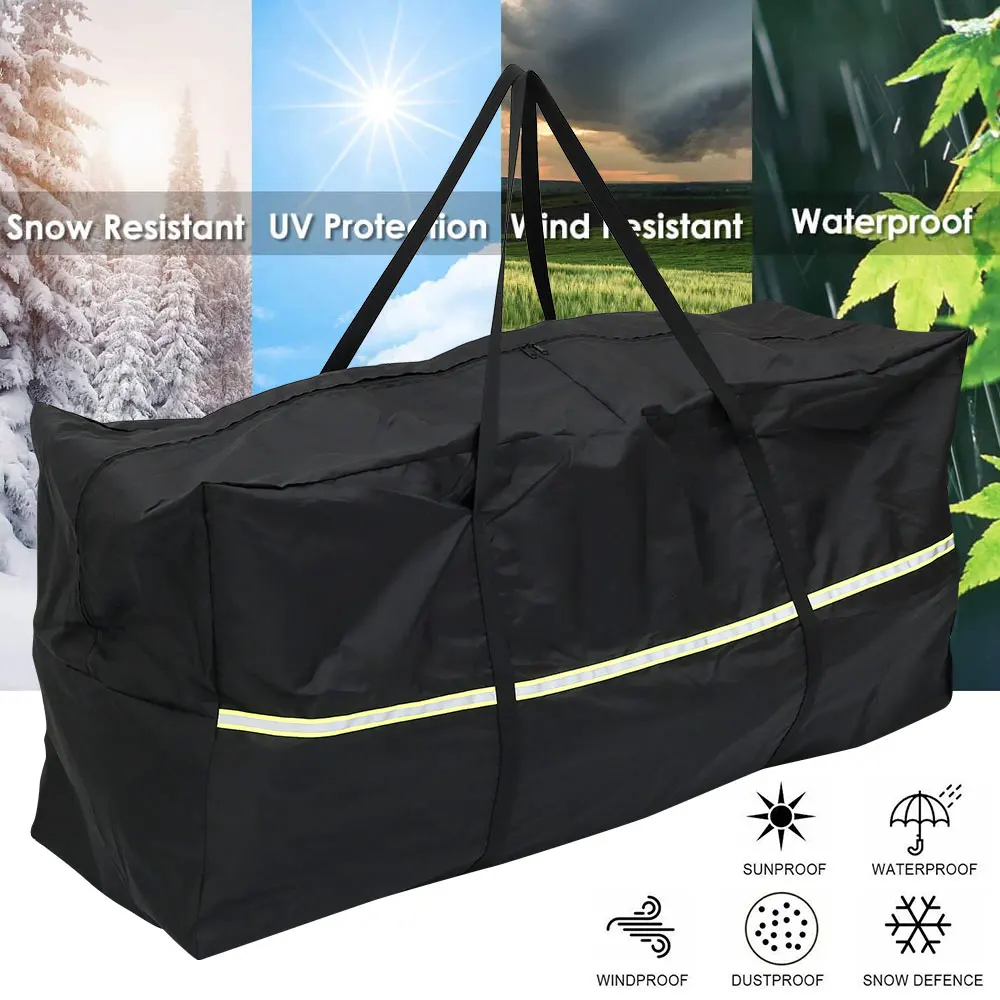 1/2/3Pcs Garden Furniture Cushion Storage Bag Waterproof Anti-UV Rip Proof Oxford Fabric Large Capacity Christmas Tree Organizer