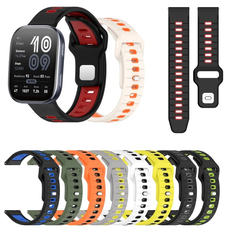 

Silicone Strap For Huami Amazfit Bip6 Bip5 Bip3 Bip 3 5 6 Lite S U Pro Unity Smart Watch Fashionable Patchwork Colors