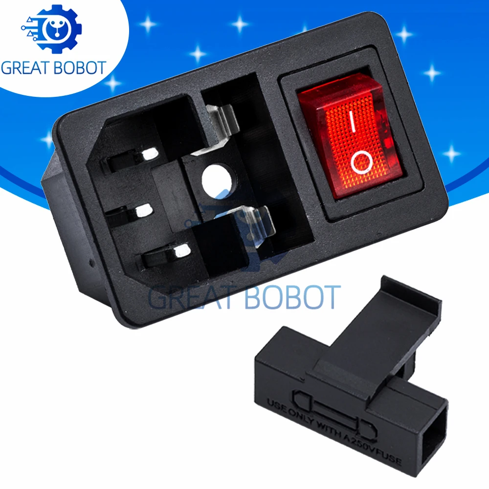 1 pcs AC - 01 Embedded Triplex 1 Belt Light: Equipped with Switch, Fuse & 3 - Hole Power Socket