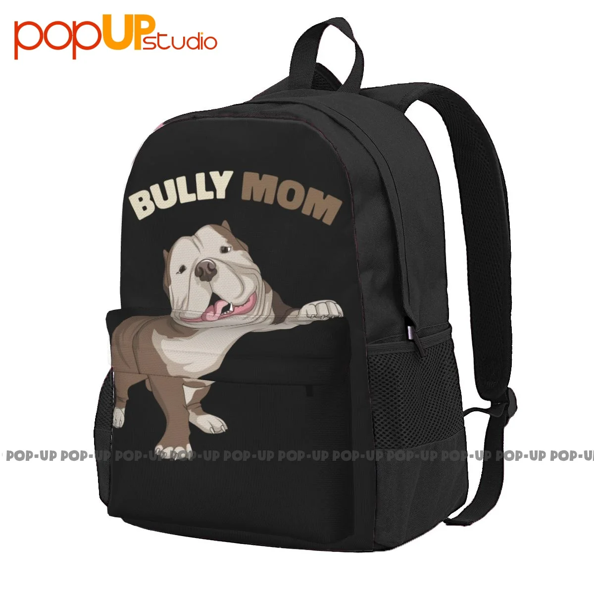 American Bully Mom Funny Dog Mama Mother'S Day Large Capacity Backpack Bookbag Softback Gym Tote Bag Outdoor Running