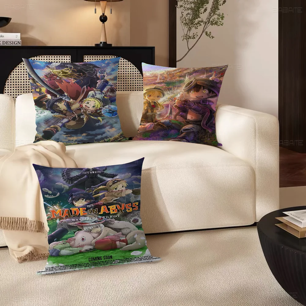 Made in Abyss Anime  Personalized picture text home decorative pillows Household Gifts 45x45cm