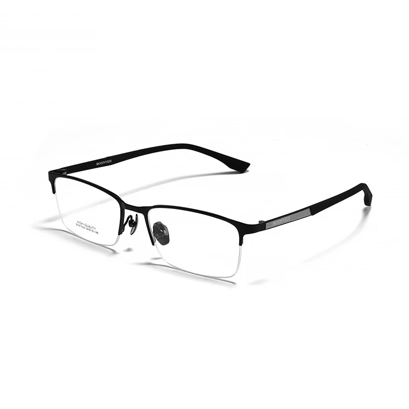 Men's Business Alloy Semi-Rimless Eyeglasses Frame Optical Prescription Glasses Ultralight Casual New Style Glasses BW61025S