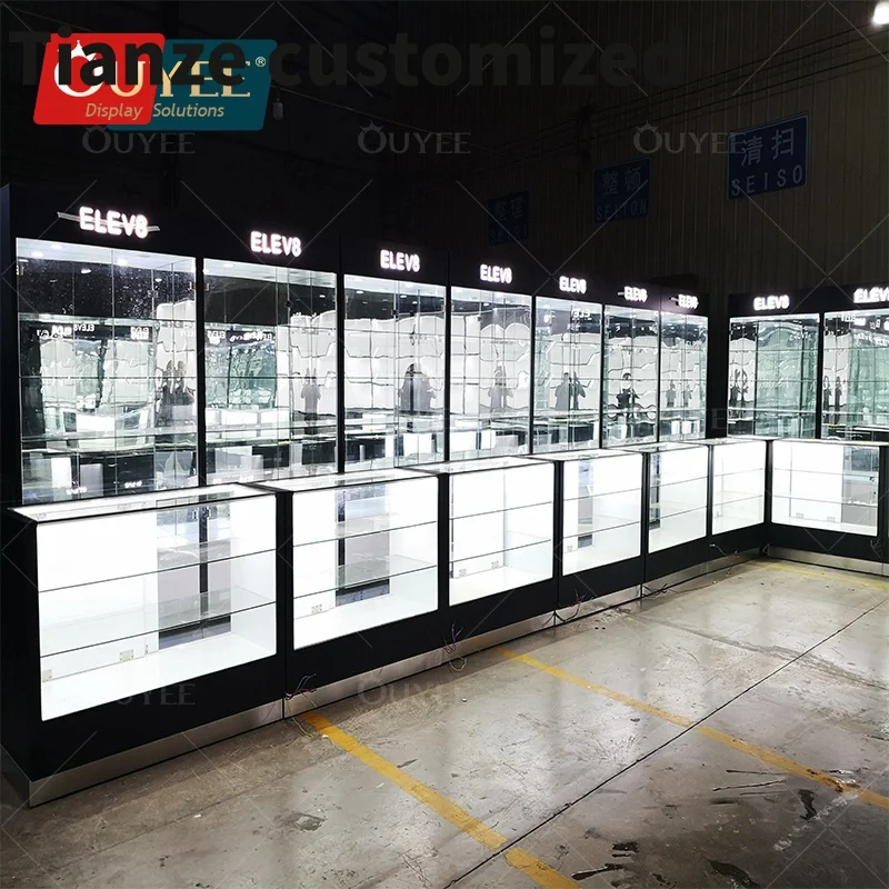 Customized-Customize Smoke Shop Design Showcase Counter Cabinets Shelf Display Stand Dispensary Furniture