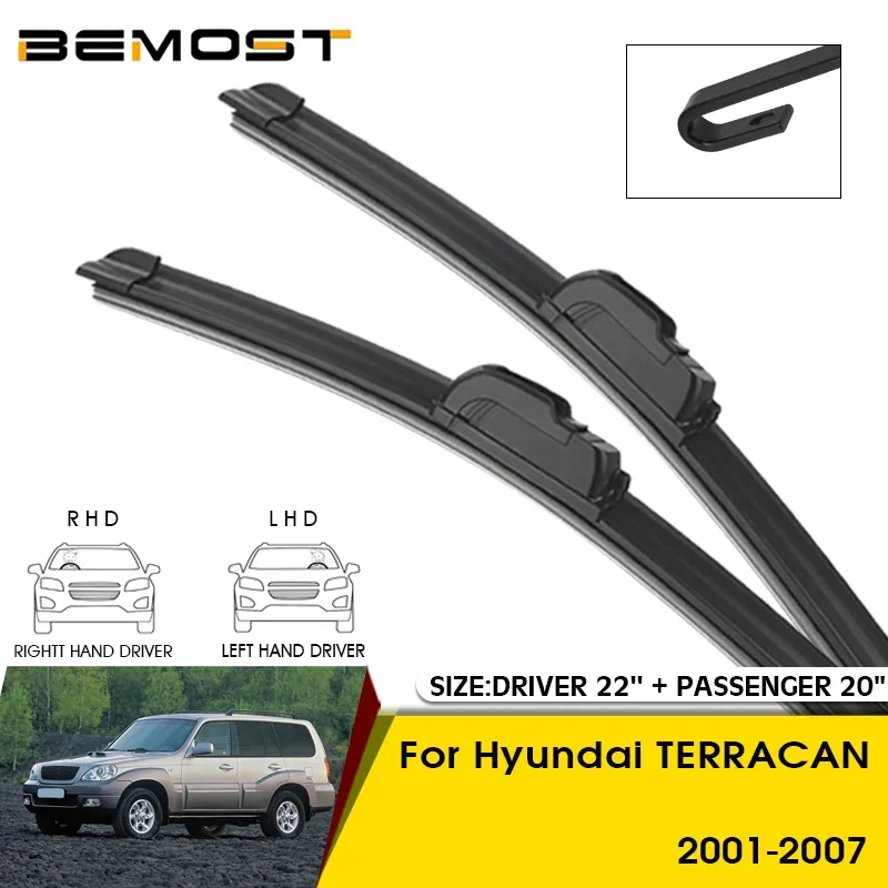 Car Wiper Blades For Hyundai TERRACAN 2001-2007 Windshield Windscreen Front Window Blades 22