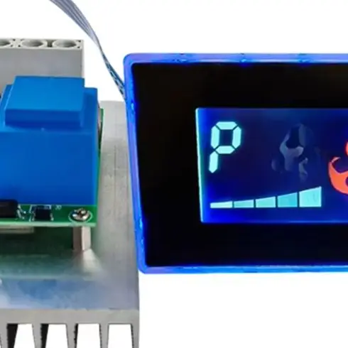 Electric Grill Temperature Controller LCD Touch Screen Adjustable Voltage Regulator For Skewer BBQ Heating Tube 220V 3000W-7500W