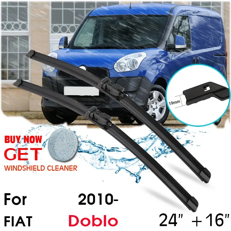 Car Wiper Blade Front Window Windshield Rubber Silicon Refill Wipers For Fiat Doblo 2010 Onwards LHD/RHD 24