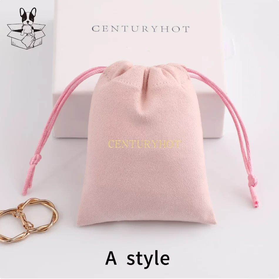 

personalized color logo drawstring bag custom bagging bag jewelry pouch necklace bag suede bag skin care product pouch