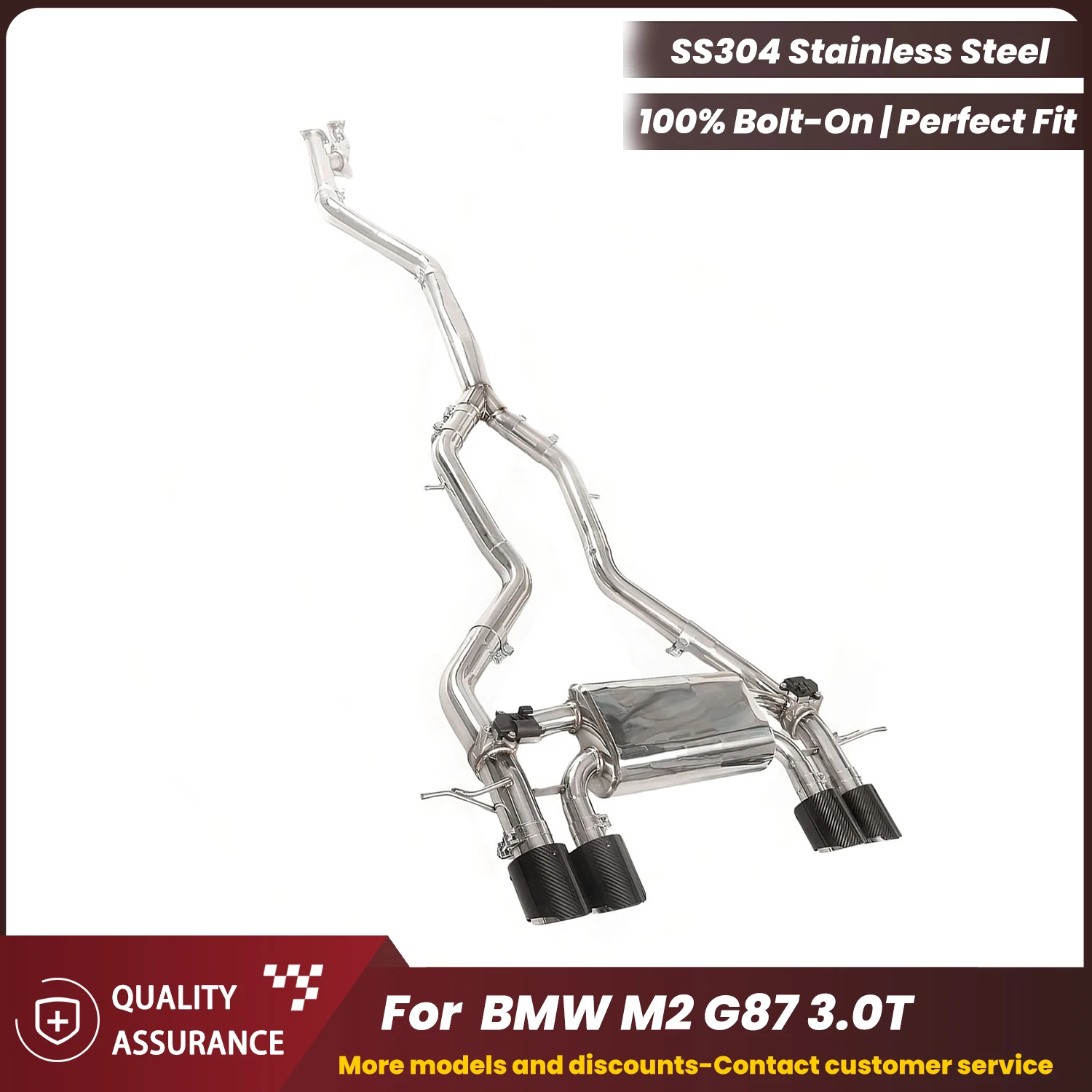 

Race Sound Large Diameter Catback Exhaust ECCF Stainless Steel for BMW M2 G87 3.0T Plug & Play OEM Warranty Friendly
