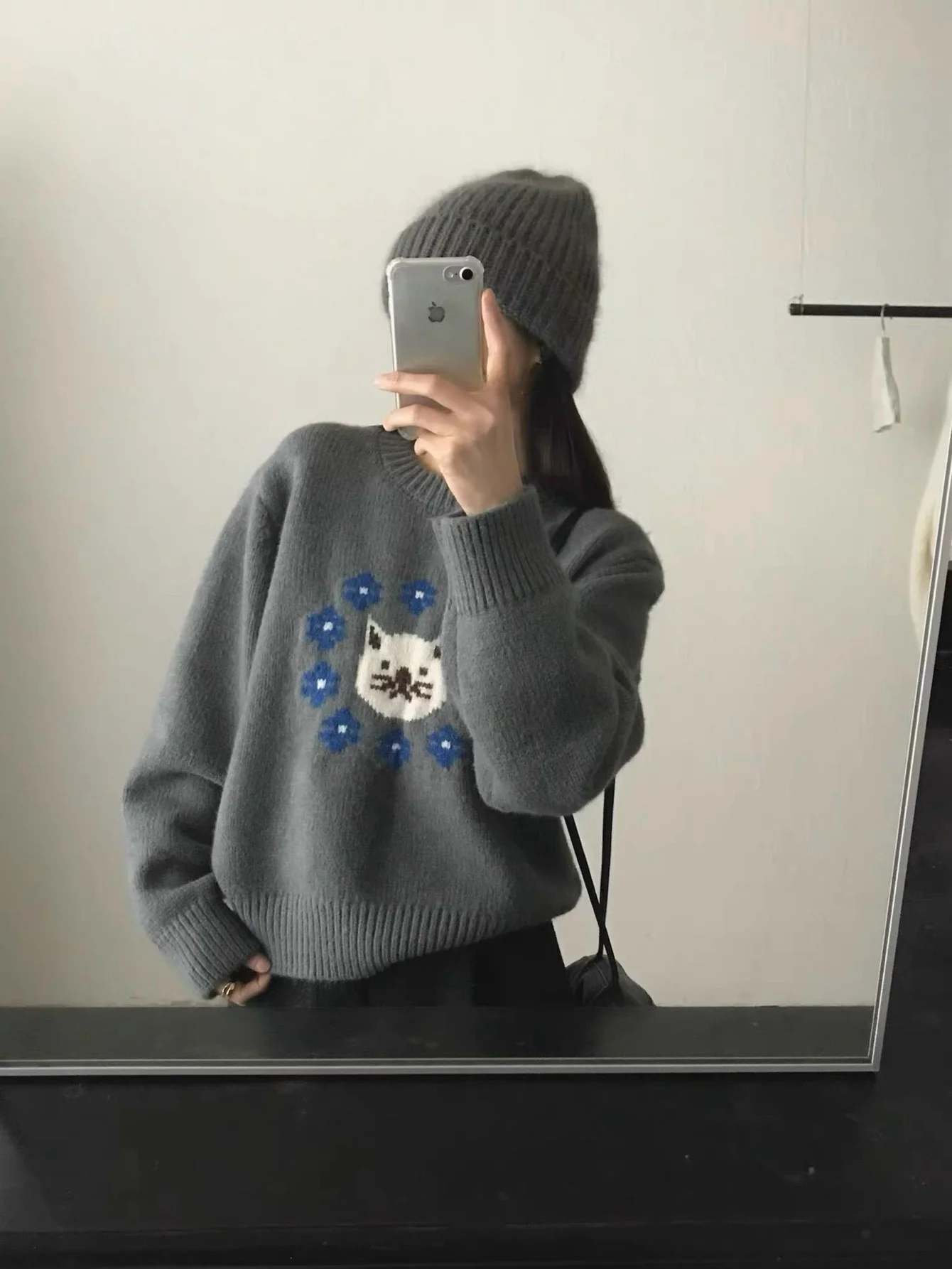 

Вязаный свитер с корейским узором, мягкий длинный све, топ для девочек, теплый повседневный модный осенний новый поступление