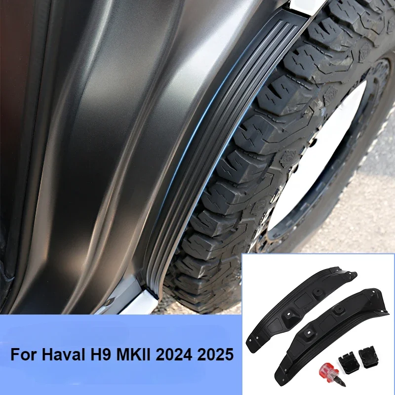 

For Haval H9 MKII 2024 2025 Car Mudguards Mud Flaps TPE Rear Wheel Fender Splash Guards Auto Exterior Accessories