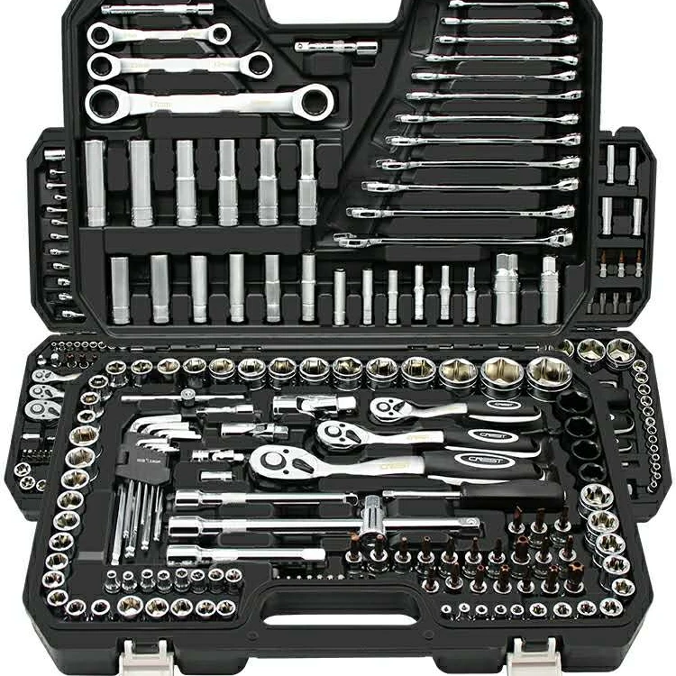 Combined Tools Ratchet Socket Wrench Sets Customized Logo OEM Bicycle Set Drive Ratchet Wholesale 215 Piece 3 Metric 1/4in 10pcs