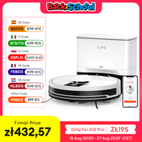ILIFE A12 Pro Robot Vacuum and Mop Combo,LIDAR Navigation, self collection dust, 3000Pa suction, app/remote control