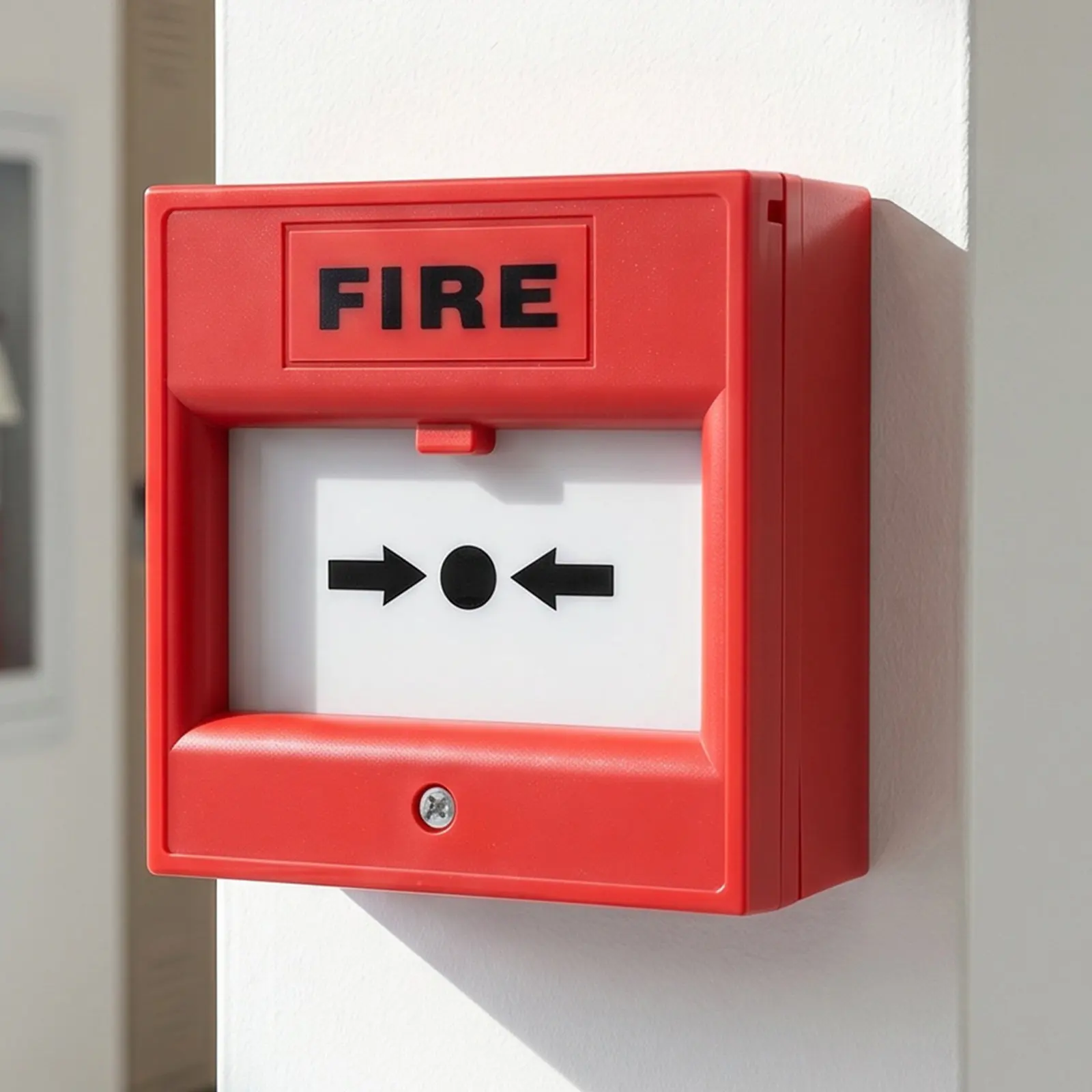 Fire Alarm Button Manual Call Point Red Break Glass Emergency Door Release Wall Mount Safety Switch for Office School Warehouse