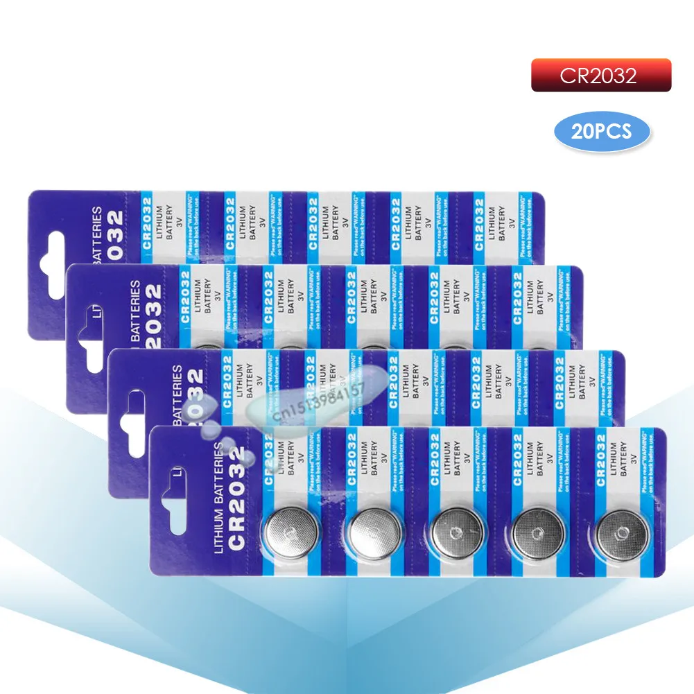 

Kpay 20шт CR2032 батареи кнопки BR2032 DL2032 ECR2032 батареи для монет Li-lon батареи 3V CR 2032 для часов Электронные