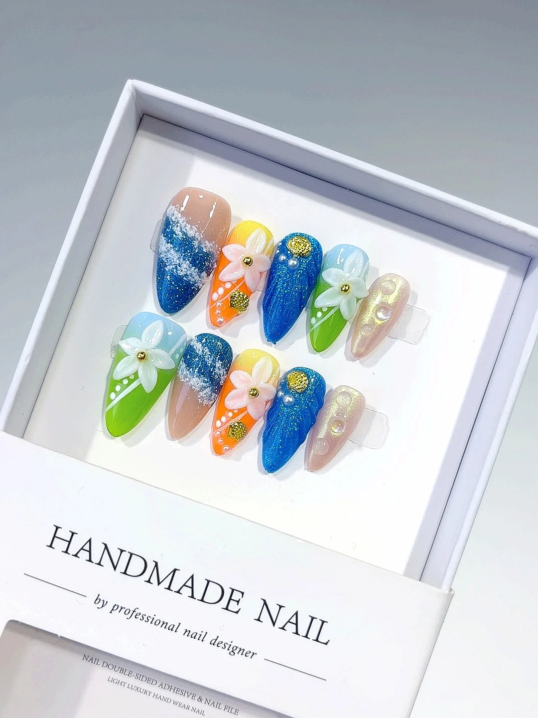 

Серия Ocean Wave Flower Resort Style Модный маникюр для дизайна ногтей (D476)